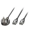 Maitinimo Laidas - LINDY UK 3 Kontaktų į 2x C13 Maitinimo Laidas, 2,5 m, Juodas