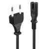 Maitinimo Laidas - LINDY Euro Kištukas į C7, 2 m, 2.5A/250V, PVC, Varis, Juodas