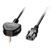 Maitinimo Laidas - LINDY UK 3 Pin į C13 Maitinimo Laidas, 3 m, Juodas