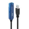 USB Prailginimo Laidas - LINDY USB 3.0 Aktyvus Prailginimo Laidas, M/F, 30 m, Juodas