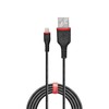 USB Kabelis - LINDY Sustiprintas USB Type A į Lightning Laidas, C89, M/F, 480Mbps, 3 m, Juodas