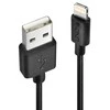 USB Kabelis - LINDY USB Type A į Lightning Laidas, M/M, 480Mbps, 0.5 m, Juodas