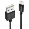 USB Kabelis - LINDY USB Type A į Lightning Laidas, M/M, 480Mbps, 0.5 m, Juodas
