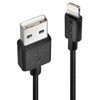 USB Kabelis - LINDY USB Type A į Lightning Laidas, M/M, 480Mbps, 1 m, Juodas