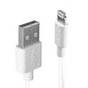 Kabelis - LINDY 2m USB Type A to Lightning Cable, 480Mbps, Baltas