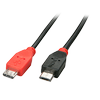 USB Kabelis - LINDY 2m Micro-B OTG Laidas, 480Mbps, PVC Korpus