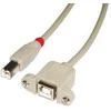 USB kabelis Lindy USB- B - 0.5 m smėlio (31800)