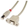 USB kabelis Lindy USB-B - USB-B 1 m Balta (31801)