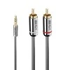 Garso Kabelis - LINDY Cromo Line 3.5mm į Phono Garso Kabelis, M/M, 1 m, Juodas