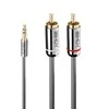 Garso Kabelis - LINDY Cromo Line 3.5mm iki Phono Garso Kabelis, M/M, 3 m, Antracito Spalva