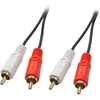 Garso Kabelis - LINDY Premium Graso Kabelis 2 x Phono Stereo, 2 x RCA, M/M, 1 m, Juodas