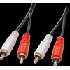 Garso Kabelis - LINDY Premium Graso Kabelis 2 x Phono Stereo, 2 x RCA, M/M, 1 m, Juodas