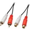 Garso Ilgintuvas - LINDY Premium Garso Ilgintuvas, 2 x Phono Stereo, 2 x RCA, 2 m, Juodas
