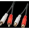 Garso Ilgintuvas - LINDY Premium Garso Ilgintuvas, 2 x Phono Stereo, 2 x RCA, 2 m, Juodas