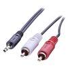 GARSO KABELIS 2XRCA/3.5MM M/M 3M/35682 LINDY