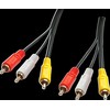 AV Kabelis - Lindy 3xRCA M/M 1 m Paauksuotas