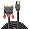 HDMI Laidas - LINDY Juodas Line HDMI M/M DVI-D, 1920x1200 60Hz, 5 m, Juodas