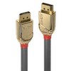 DisplayPort Kabelis - LINDY Gold Line DisplayPort 1.4 Kabelis, 0.5 m, Pilkas
