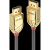 DisplayPort kabelis - LINDY Gold Line DisplayPort 1.4 kabelis, M/M, 1 m, Pilkas