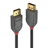 DisplayPort Kabelis - LINDY Anthra Line DisplayPort 1.4 Kabelis, M/M, 0.5 m, Juodas