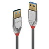 USB Laidas - LINDY Cromo Line USB 3.2 Tipo A į A Laidas, M/M, 5Gbps, 1m, Pilkas