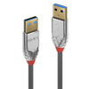 USB Kabelis - LINDY Cromo Line USB 3.2 Type A į A Laidas, 5Gbps, 2 m, Pilkas
