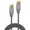 USB kabelis Lindy USB-A - USB-A 5 m Pilkas (36629)