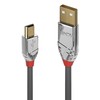 USB Kabelis - LINDY Cromo Line USB 2.0 Type A į Mini-B Laidas, 3 m, Pilkas