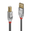 USB Kabelis - LINDY Cromo Line USB 2.0 Type A į B Laidas, M/M, 480Mbps, 1 m, Pilkas