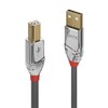 USB Kabelis - LINDY Cromo Line USB 2.0 Type A į B Laidas, M/M, 5 m, Pilkas