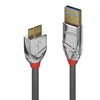 USB Laidas - LINDY Cromo Line USB 3.2 Type A į Micro-B Laidas, M/M, 5Gbps, 2 m, Pilkas