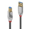 USB Kabelis - LINDY Cromo Line USB 3.2 Type A į B Laidas, M/M, 5Gbps, 2 m, Pilkas
