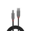 USB Kabelis - LINDY Anthra Line USB 2.0 Type A į B Laidas, 7.5 m, Juodas