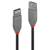 USB Prailginimo Laidas - LINDY Anthra Line USB 2.0 Type M/F Laidas, 2 m, Juodas
