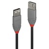 USB Prailginimo Laidas - LINDY Anthra Line USB 2.0 Type M/F Laidas, 5 m, Juodas