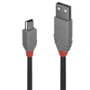 Lindy USB 2.0 kabelis, A tipo į MiniB tipo, antracito spalvos, 1,0 m
