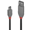USB Kabelis - LINDY Anthra Line USB 2.0 Type A į Mini-B Laidas M/M, 2 m, Juodas