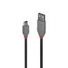 USB Kabelis - LINDY Anthra Line USB 2.0 Type A į Mini-B Laidas M/M, 3 m, Juodas