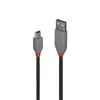 USB Kabelis - LINDY Anthra Line USB 2.0 Type A į Mini-B Laidas M/M, 5 m, Juodas