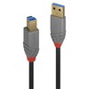 USB Kabelis - LINDY USB 3.2 Type A į B Laidas, M/M, 5Gbps, 3 m, Juodas