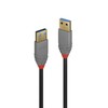 USB Kabelis - LINDY Anthra Line USB 3.2 Type A Laidas M/M, 5Gbps, 2 m, Juodas