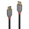 USB Kabelis - LINDY Anthra Line USB 2.0 Type C Laidas M/M, 60W PD, 2 m, Juodas