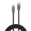 USB Kabelis - LINDY Anthra Line USB 2.0 Type C į Micro-B Laidas, M/M, 2.5W, 480Mbps, 1 m, Juodas