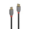 USB Kabelis - LINDY Anthra Line USB 2.0 Type C į Micro-B Laidas, M/M, 480Mbps, 2 m, Juodas