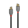 USB Kabelis - LINDY Anthra Line USB 2.0 Type C į Micro-B Laidas, M/M, 480Mbps, 2 m, Juodas