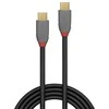 USB Kabelis - LINDY Anthra Line USB 3.2 Type C į C Laidas M/M, 20Gbps, 100W PD, 1.5 m, Juodas