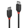 USB Kabelis - LINDY Juodas Line USB 3.2 Type C Laidas M/M, 20Gbps, 60W PD, 1 m, Juodas