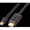 Lindy Mini DisplayPort – HDMI 10.2G 2m juoda 4K UHD 30Hz