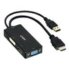 Adapteris - LINDY HDMI į DisplayPort, DVI ir VGA Konverteris, 4K@30Hz, 1920x1200@60Hz, Juodas