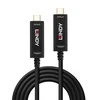 USB Kabelis - LINDY Šviesolaidinis Hibridinis USB Type C Laidas, Garso / Vaizdo, 3840x2160, 60Hz, 15 m, Juodas